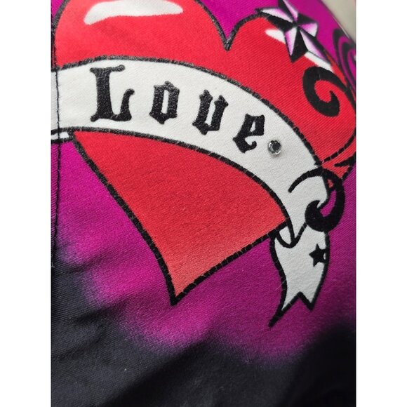 Y2K Black Pink Cutout Swimsuit One Piece Punk Grunge Tattoo Art Beach Sexy Edgy - Picture 12 of 16